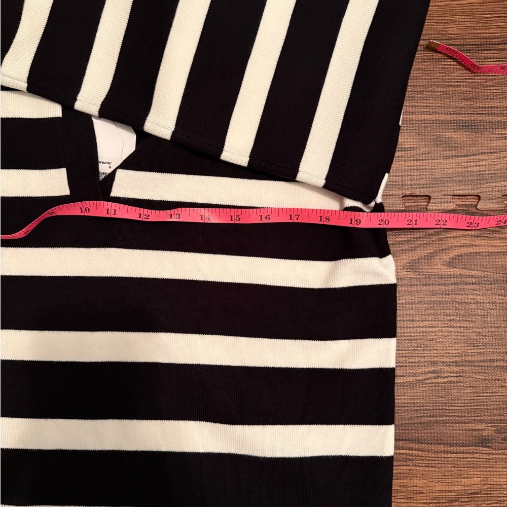 English Factory Striped Crop Sweater White/Black | M - Picture 6 of 11